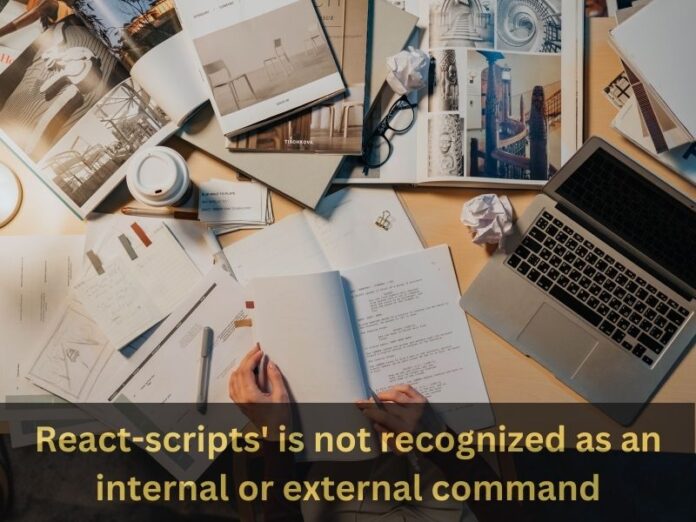 React-scripts' is not recognized as an internal or external command